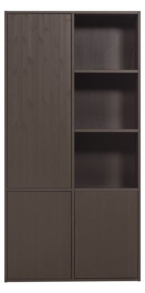 Тъмнокафяв модулен шкаф от масивен бор 108x215 cm Meggy – WOOOD