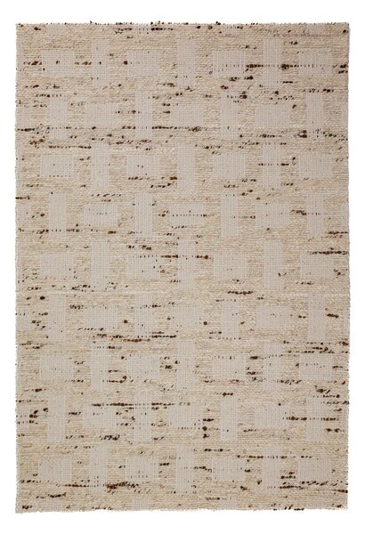 Ръчно изработен килим със смес от вълна в естествен цвят 140x200 cm Rova Blend – Flair Rugs