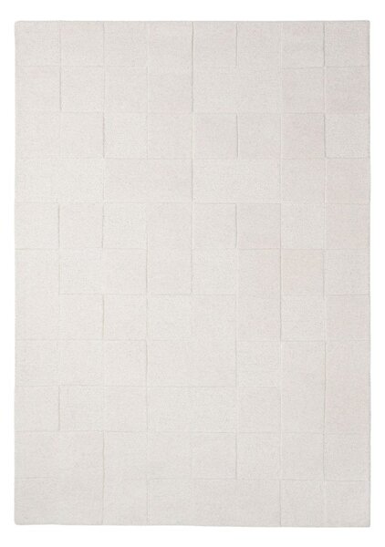Ръчно изработен вълнен килим в цвят слонова кост 160x230 cm Checkerboard – Flair Rugs