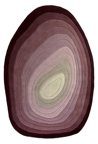 Лилав ръчно изработен вълнен килим 160x230 cm Puddle Ombre – Flair Rugs