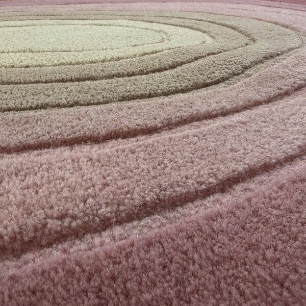 Лилав ръчно изработен вълнен килим 160x230 cm Puddle Ombre – Flair Rugs