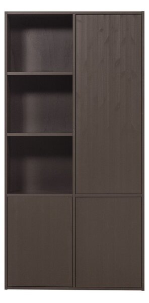 Тъмнокафяв модулен шкаф от масивен бор 108x215 cm Meggy – WOOOD