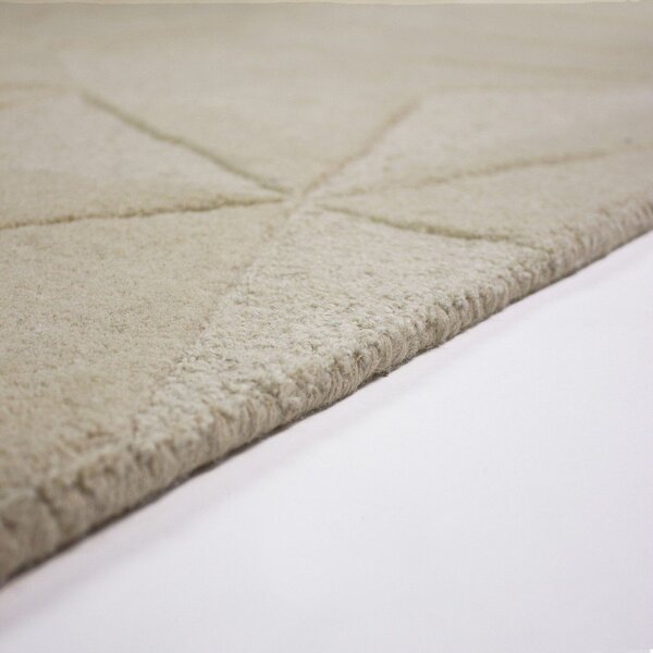 Бежов ръчно изработен вълнен килим 120x170 cm Shard – Flair Rugs