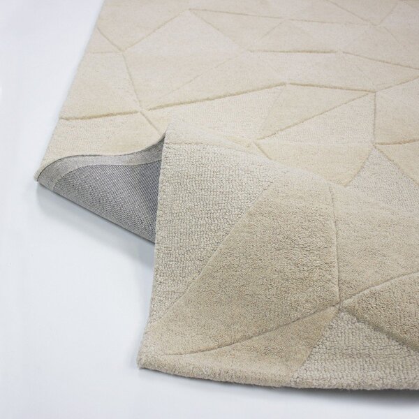 Бежов ръчно изработен вълнен килим 120x170 cm Shard – Flair Rugs