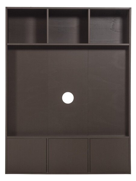 Тъмнокафяв TV комплект от масивен бор 160x215x40 cm Meggy – WOOOD