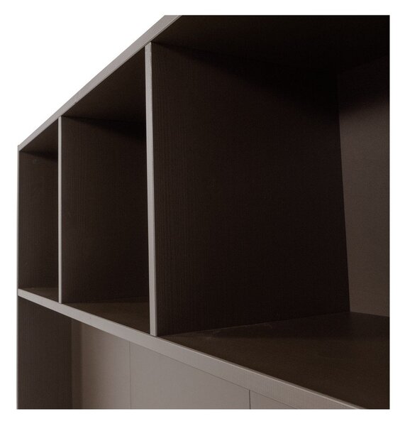 Тъмнокафяв TV комплект от масивен бор 160x215x40 cm Meggy – WOOOD