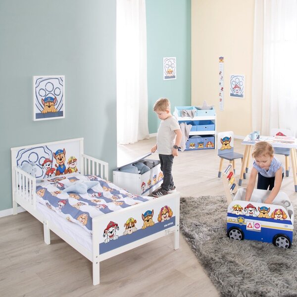 Бяло и синьо детско легло 70x140 cm Paw Patrol – Roba