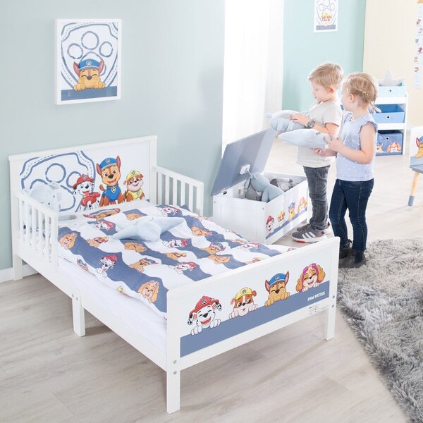 Бяло и синьо детско легло 70x140 cm Paw Patrol – Roba