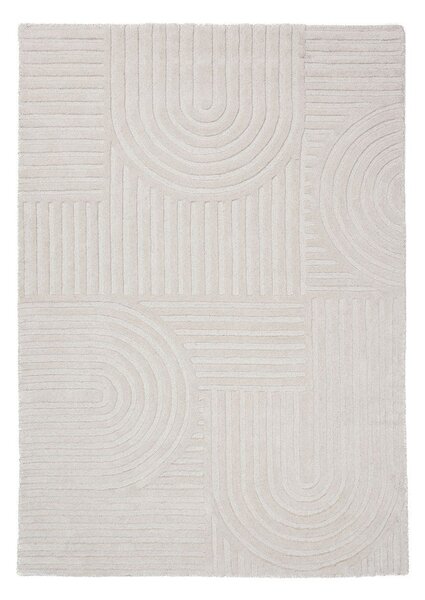 Ръчно изработен вълнен килим в цвят слонова кост 120x170 cm Zen Garden – Flair Rugs