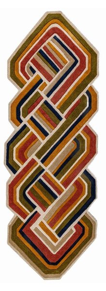 Ръчно изработена вълнена пътека 80x300 cm Lattice Shaped – Flair Rugs