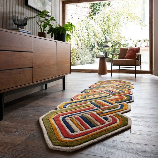 Ръчно изработена вълнена пътека 80x300 cm Lattice Shaped – Flair Rugs