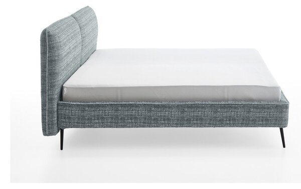 Синьо двойно легло 200x200 cm тапицирано без ламелно дъно Infinity – Meise Möbel