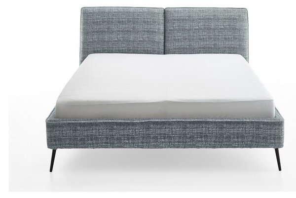 Синьо двойно легло 200x200 cm тапицирано без ламелно дъно Infinity – Meise Möbel