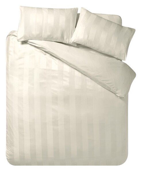 Кремаво единично сатенено спално бельо 135x200 cm So Soft Satin Stripe – Catherine Lansfield