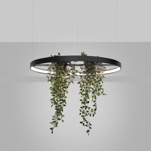 Черно алуминиево LED висящо осветително тяло ø 78 cm RIO – Thoro