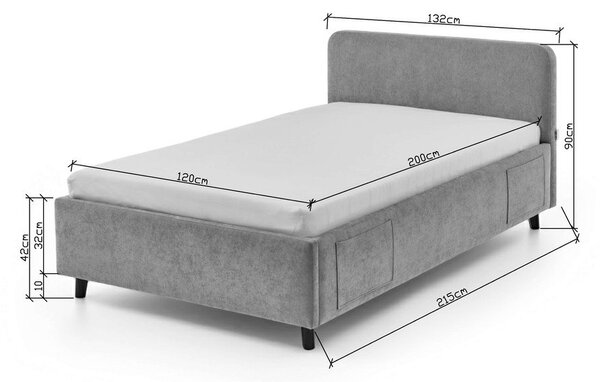 Бежово детско легло 120x200 cm без ламелно дъно Cosy – Meise Möbel