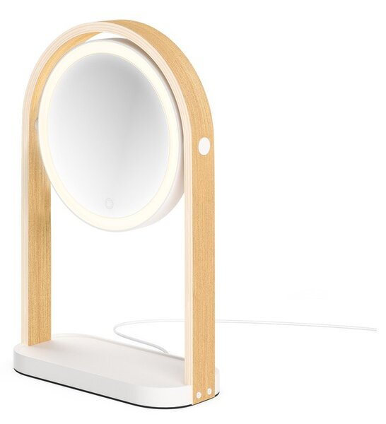 Козметично огледало масивно дърво (увеличение 10x) 12x38 cm Bellwood – Umbra