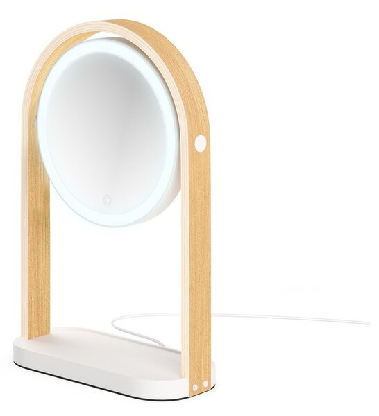 Козметично огледало масивно дърво (увеличение 10x) 12x38 cm Bellwood – Umbra