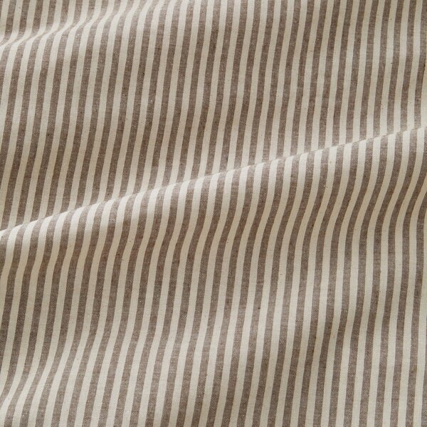 Кафяво-сиво единично спално бельо 135x200 cm Cotton Rich Narrow Woven Stripe – Pineapple Elephant