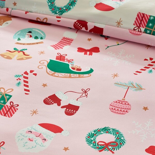 Единично спално бельо 135x200 cm Christmas Happy Holidays – Catherine Lansfield