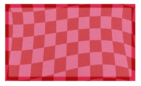 Изтривалка от рециклирана пластмаса 40x70 cm Wavy Checkerboard – Artsy Doormats