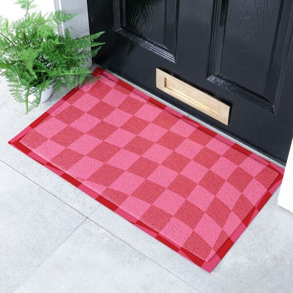 Изтривалка от рециклирана пластмаса 40x70 cm Wavy Checkerboard – Artsy Doormats