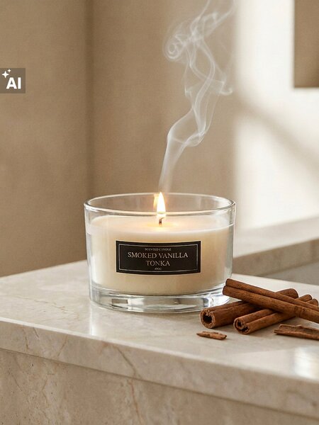 Sinsay - Ароматизирана свещ Smoked Vanilla Tonka - черeн