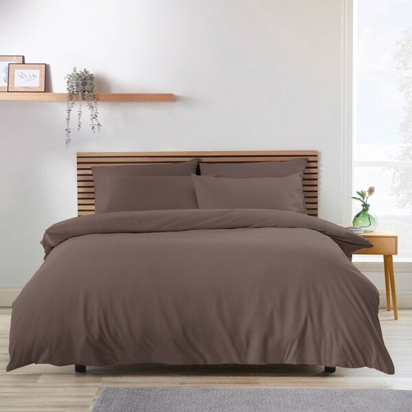 Тъмнокафяво единично спално бельо 135x200 cm So Soft Non Iron – Catherine Lansfield