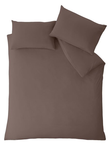 Тъмнокафяво единично спално бельо 135x200 cm So Soft Non Iron – Catherine Lansfield