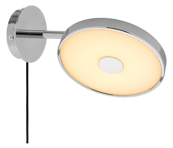 LED стенна лампа с огъваща се структура/затъмняваща се за контакт в блестящо сребрист цвят ø 15 cm Asteria Wall Short – UMAGE