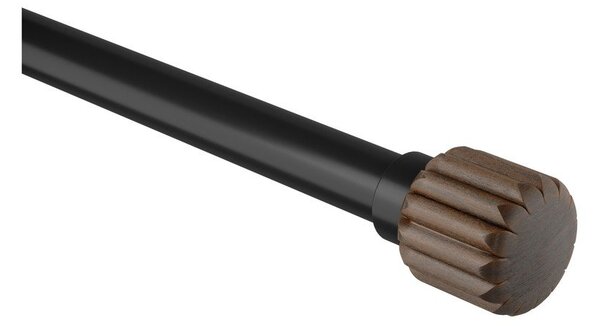 Матово черно стоманен разширяем прът за завеси 107 - 305 cm Evie – Umbra