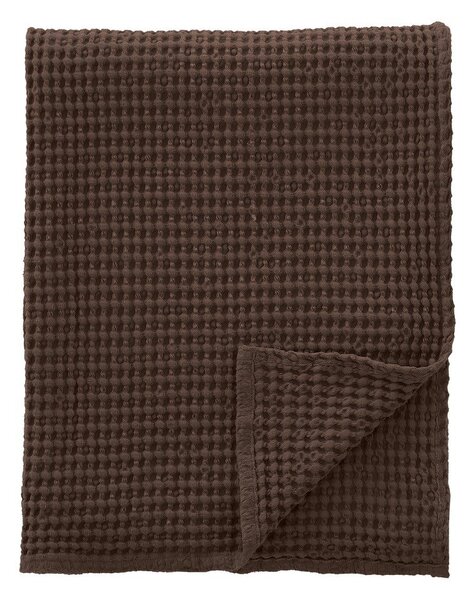 Тъмнокафяво памучно одеяло 150x200 cm Jaipur Chunky Waffle – Pineapple Elephant