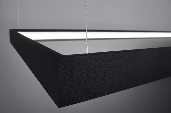 Черно метално LED висящо осветително тяло TUULA – Thoro