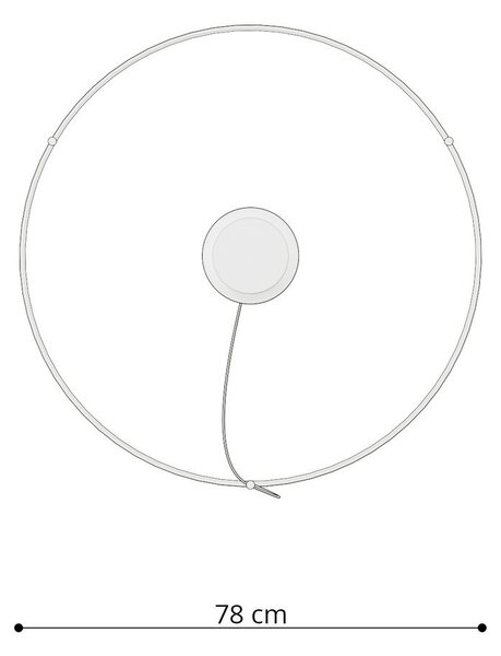 Черно алуминиево LED висящо осветително тяло ø 78 cm RIO – Thoro