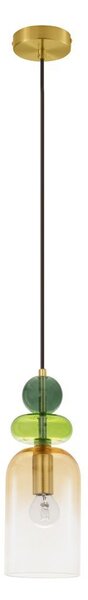 Стъклено висящо осветително тяло в златист цвят ø 11 cm Murano – Nova Luce