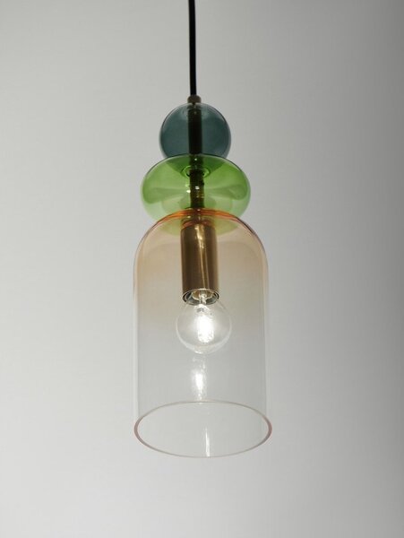 Стъклено висящо осветително тяло в златист цвят ø 11 cm Murano – Nova Luce