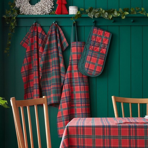 Памучена престилка с коледен мотив Christmas Tartan Check – Catherine Lansfield