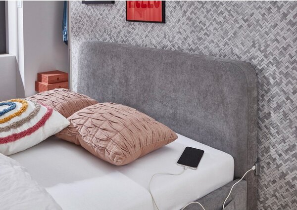 Сиво детско легло 120x200 cm без ламелно дъно Cosy – Meise Möbel