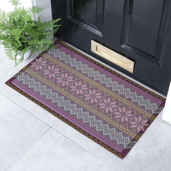 Изтривалка от рециклирана пластмаса 40x70 cm Fair Isle – Artsy Doormats