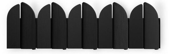 Матово черно стоманена стенна закачалка 43 cm Saloon – Umbra