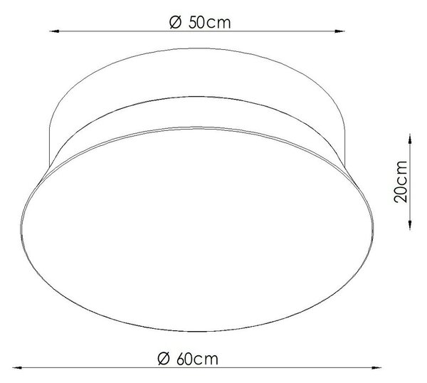Бяло хартиено осветително тяло за таван ø 60 cm TOP – Thoro