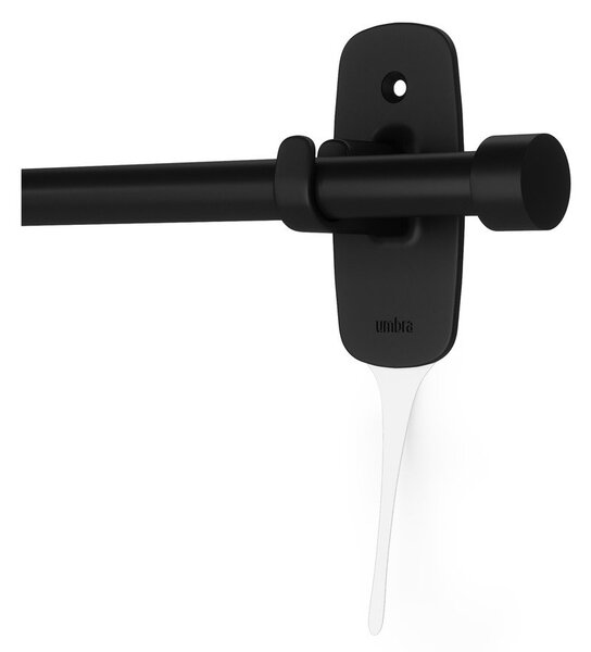 Матово черно стоманен разширяем прът за завеси 40 - 71 cm Adhera – Umbra
