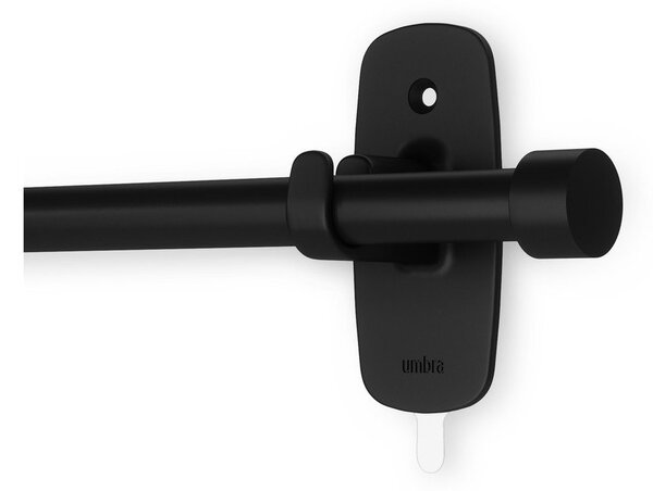 Матово черно стоманен разширяем прът за завеси 40 - 71 cm Adhera – Umbra