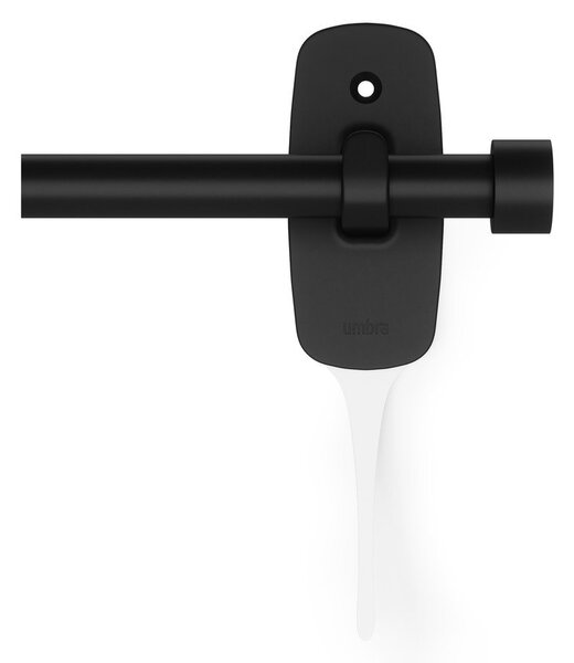 Матово черно стоманен разширяем прът за завеси 40 - 71 cm Adhera – Umbra
