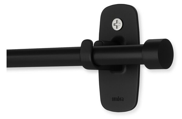 Матово черно стоманен разширяем прът за завеси 40 - 71 cm Adhera – Umbra