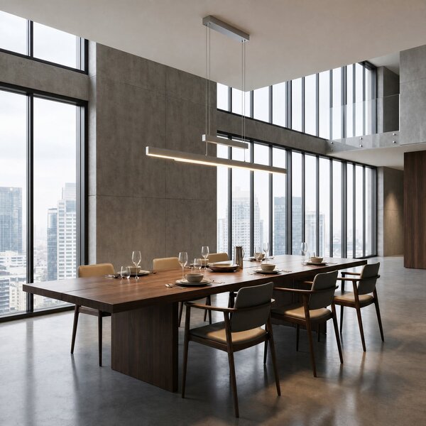 Trio Lighting LED висяща лампа Trajan, 2700-5000K, никел матов, Затъмняване, Сив, Дневна/трапезария, Метал, Модерен