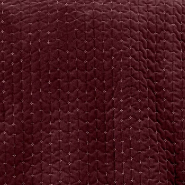 Бордо капитонирано покривало за легло 240x260 cm Attica Velvet – Bianca