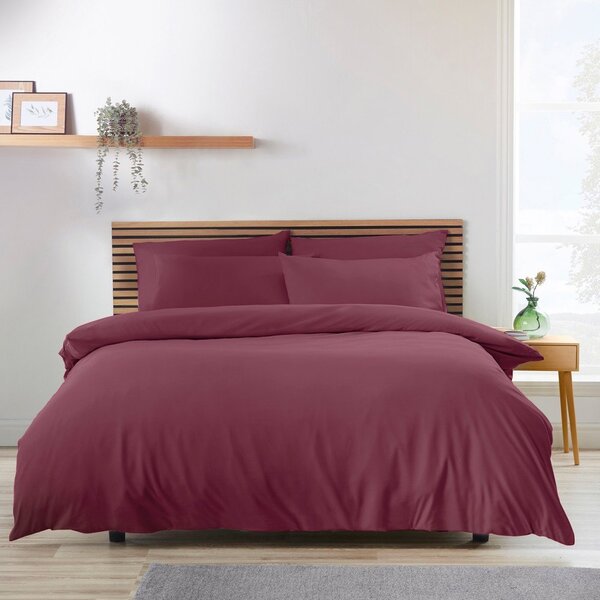Бордо единично спално бельо 135x200 cm So Soft Non Iron – Catherine Lansfield