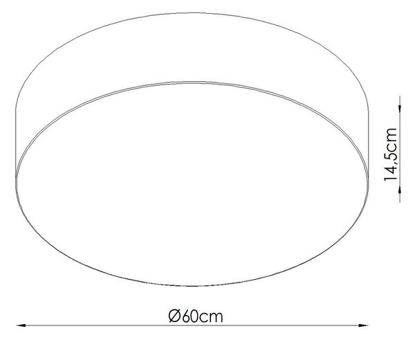 Бяло хартиено осветително тяло за таван ø 60 cm TOP – Thoro