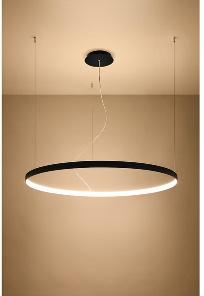 Черно алуминиево LED висящо осветително тяло ø 110 cm RIO – Thoro